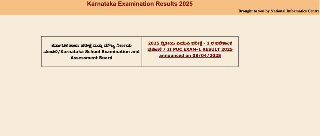 Karnataka SSLC Result 2025