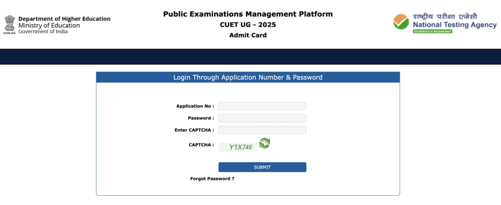 CUET UG 2025 Admit Card
