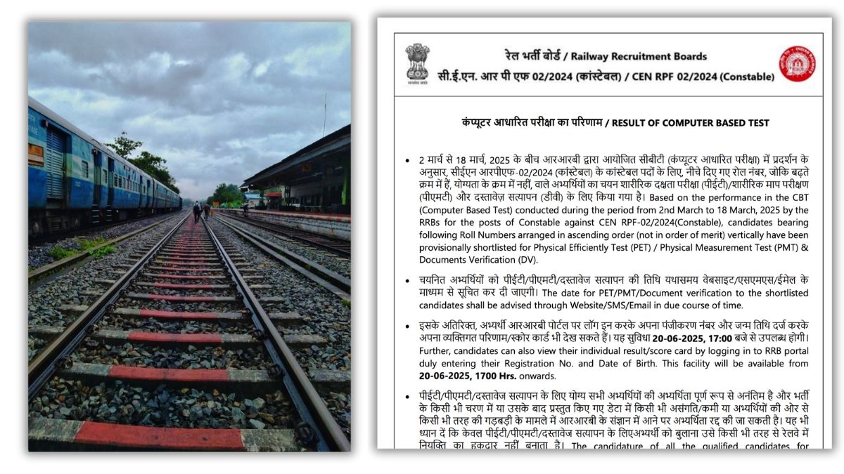 RPF Constable Result 2025