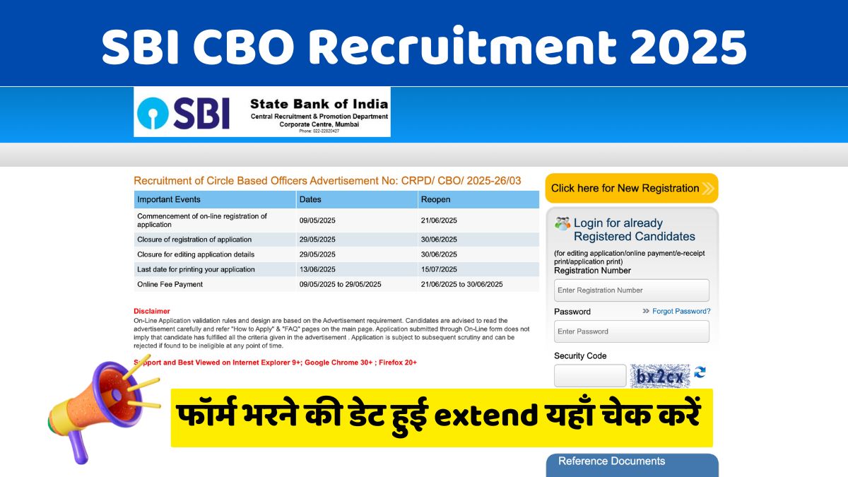 SBI CBO Recruitment 2025
