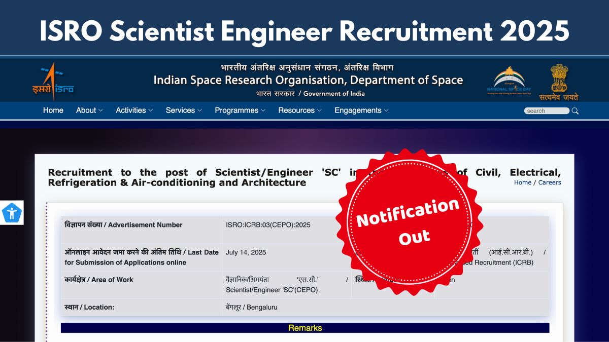 ISRO Scientist Engineer Recruitment 2025