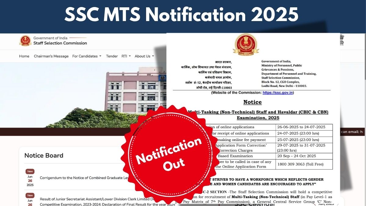 SSC MTS Notification 2025