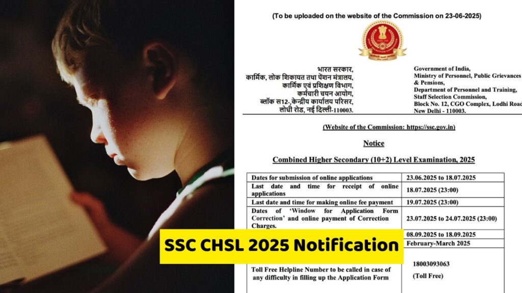 SSC CHSL 2025 Notification