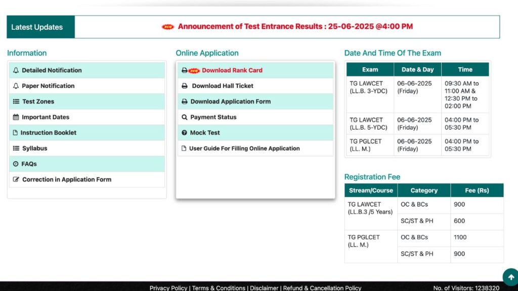 TS LAWCET Result 2025