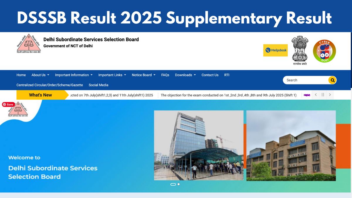 DSSSB Result 2025