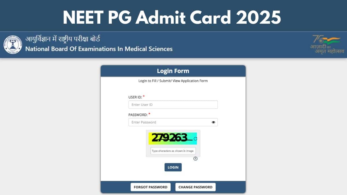 NEET PG Admit Card 2025