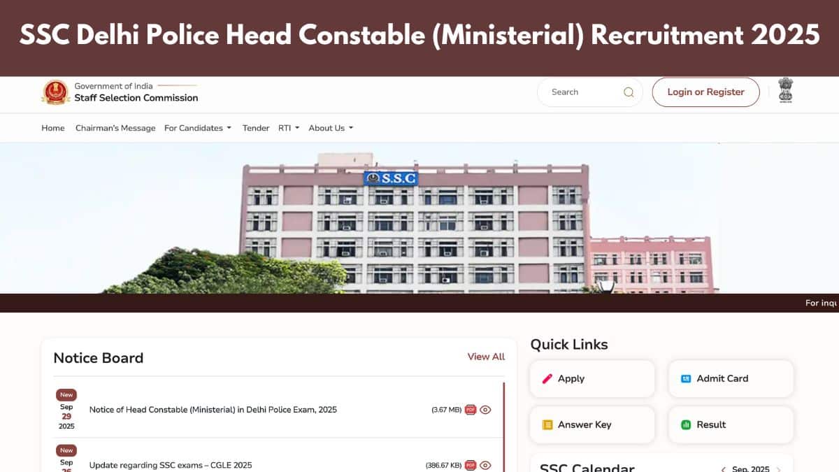 SSC Delhi Police Head Constable