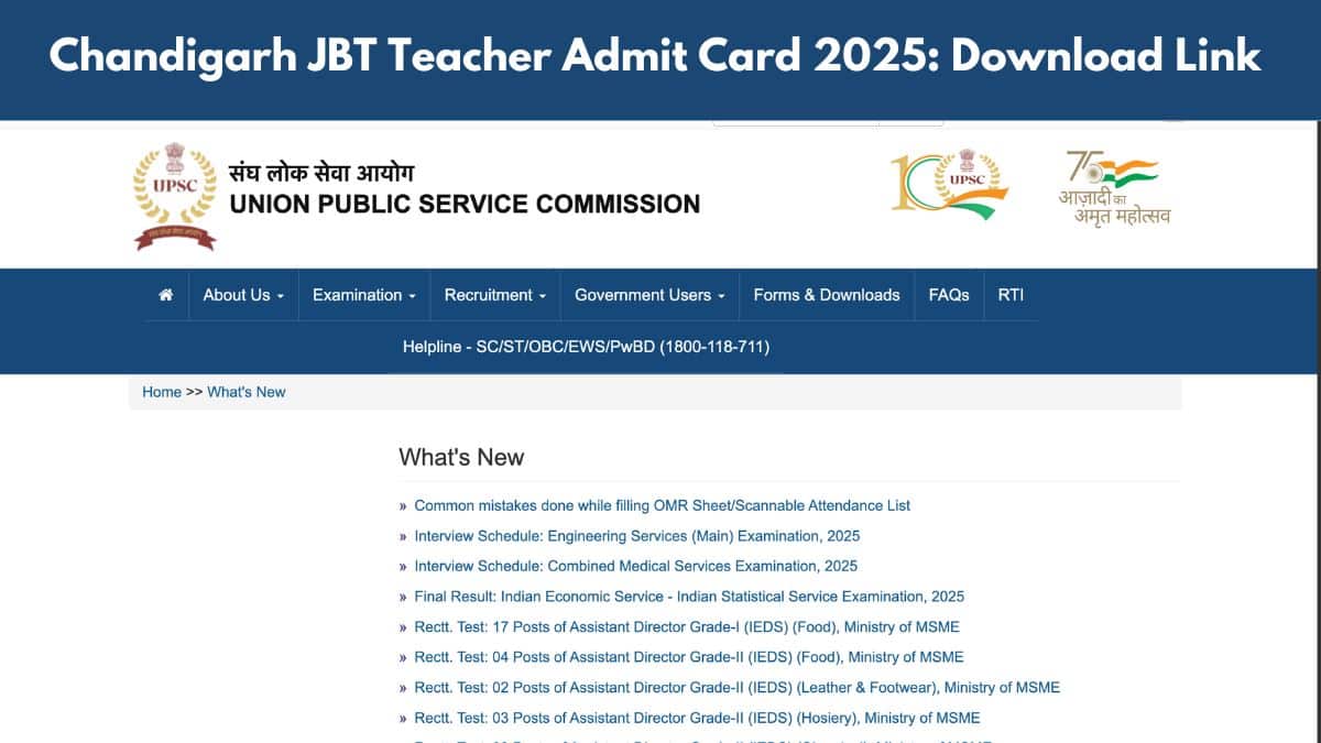 UPSC IES ISS Final Result 2025