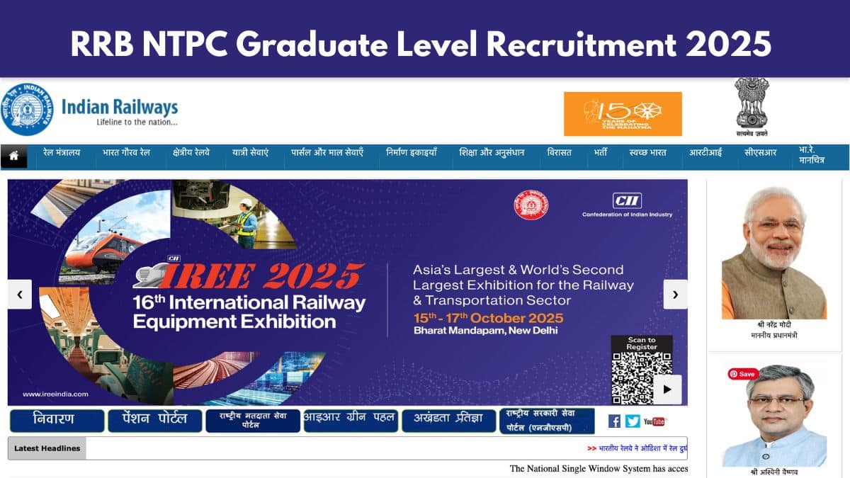 RRB NTPC Inter Level Recruitment 2025