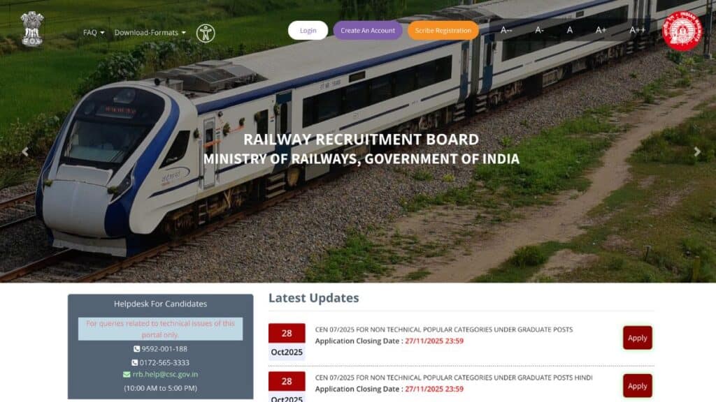 RRB NTPC Inter Level Recruitment 2025