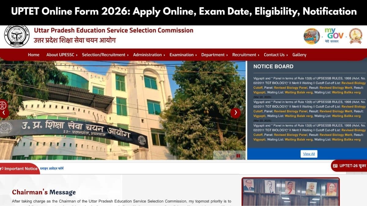 UPTET Online Form 2026