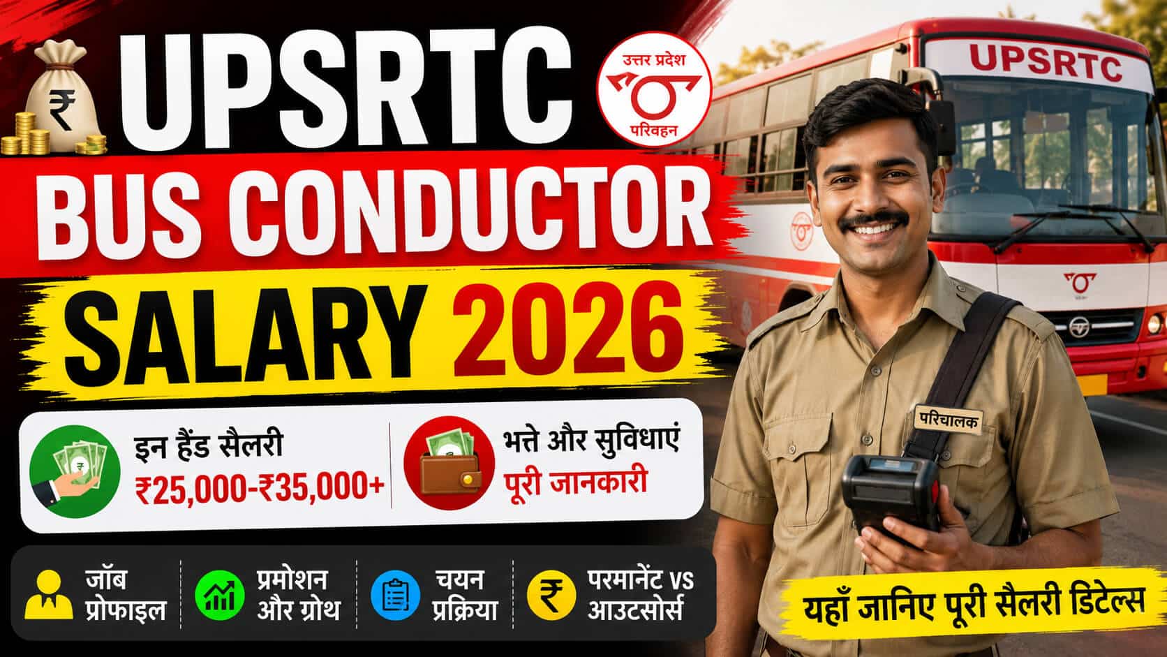 Alt Text UPSRTC Bus Conductor Salary 2026 In Hand Salary Pay Scale