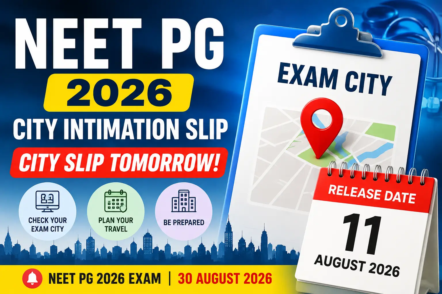 NEET PG City Intimation Slip 2026