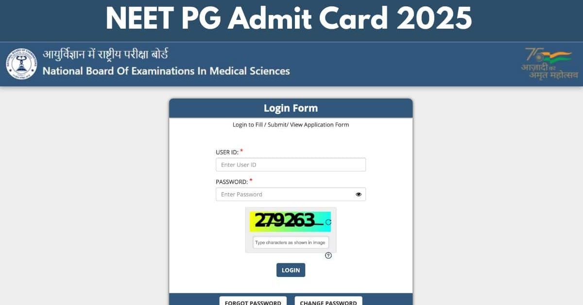 NEET PG Admit Card 2025