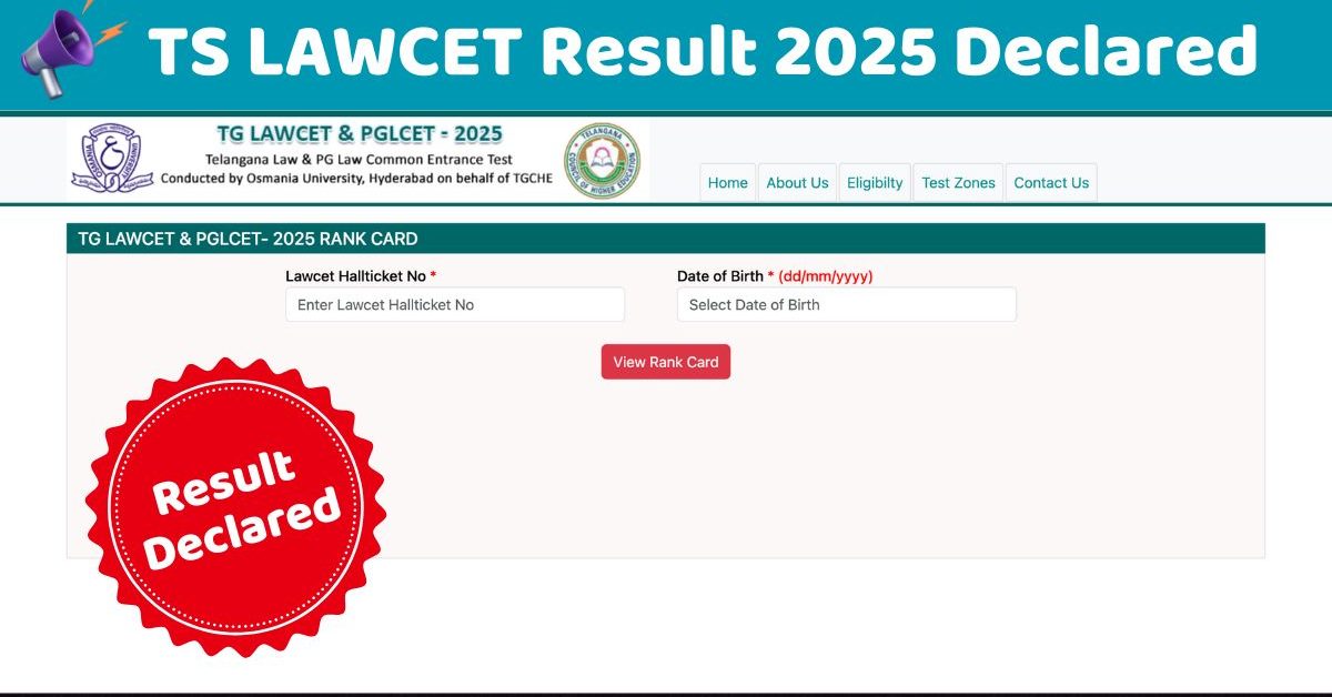 TS LAWCET Result 2025