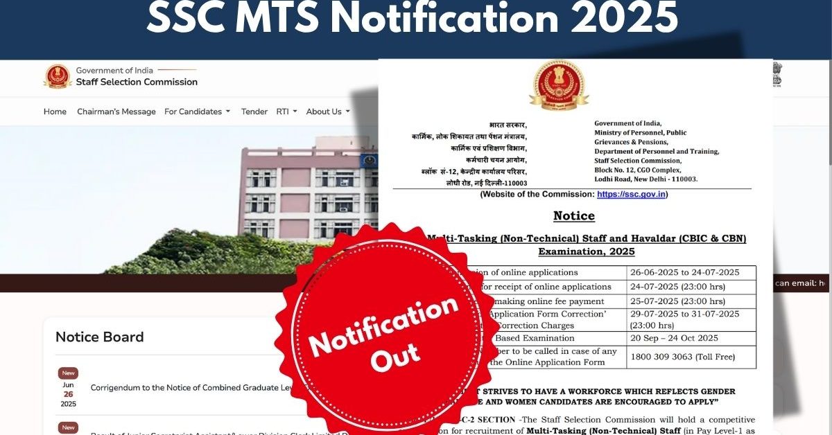 SSC MTS Notification 2025