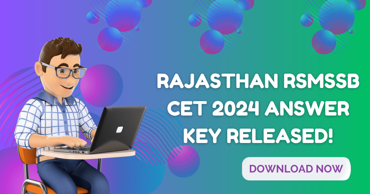 RSMSSB CET Answer Key 2024 Released