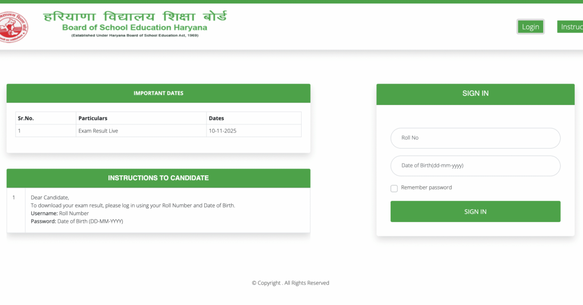 Haryana TET Result 2025